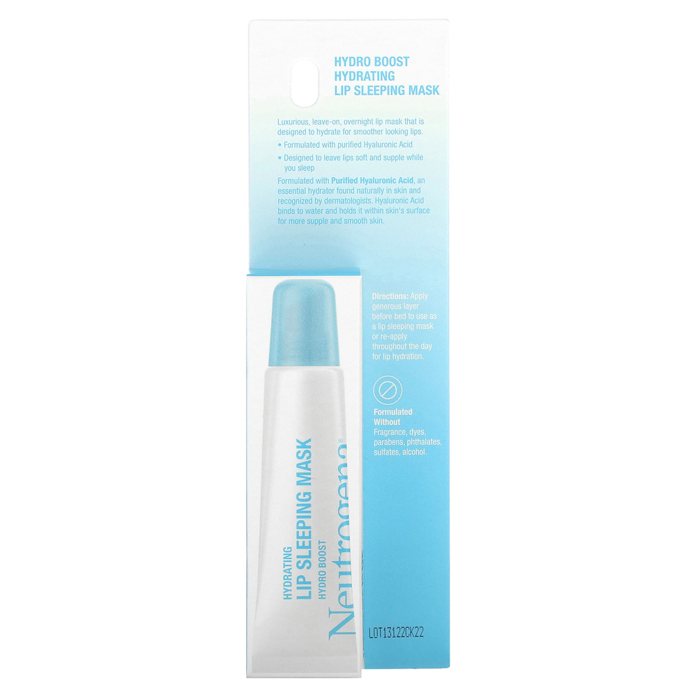 Neutrogena, Hydro Boost, увлажняющая ночная маска для губ, 10 г (0,35 унции)
