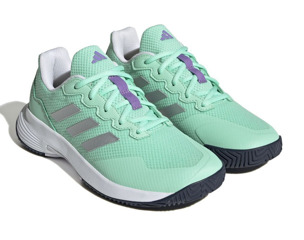 Женские Кроссовки теннисные Adidas Game Court 2 W - pulse mint/silver metallic/violet fusion