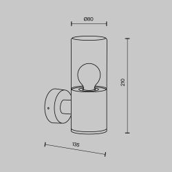 Уличный настенный светильник Maytoni   O432WL-01GF