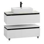 Мебель для ванной со столешницей и накладной раковиной Cezares SLIDER 100 Bianco Opaco SLIDER-1000-1C-SO-BO