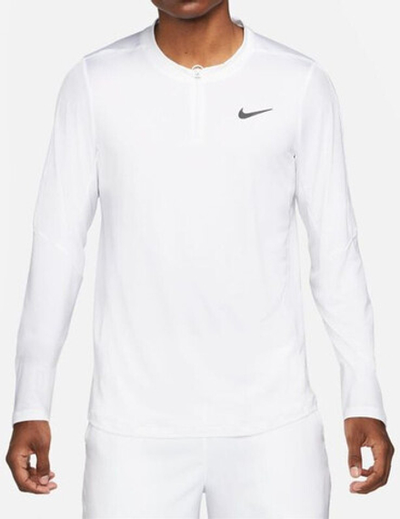 Мужская теннисная футболка  Nike Dri-Fit Advantage Camisa M - white/white/black