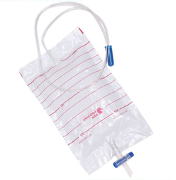 Мешок для сбора мочи 1000 мл трубка 90 см с крестовым краном UNICORNmed