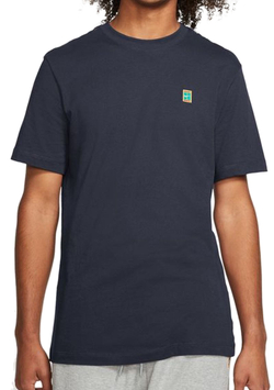 Мужская теннисная футболка Nike Court Heritage Tee - obsidian/washed teal