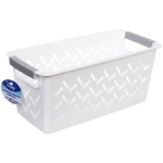 Корзина - органайзер универсальная для хранения с ручками «ДОМания «, цвет белый, 29*12.5*12см (лейбл)