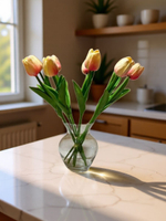 Искусственные цветы, желтые подсолнухи / Высота 44 см. 9 стебелей 9 бутонов/