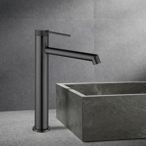 Смеситель для раковины Vincea VBF-2RM2GM однорычажный, вороненая сталь