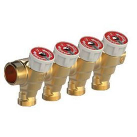 Коллектор с регулирующими клапанами, евроконус, R585C, Giacomini