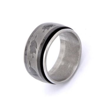 Кольцо стальное (200) "Сердечки"