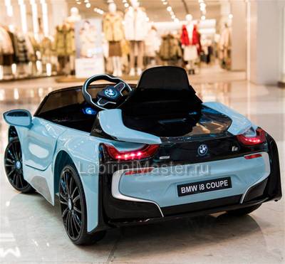 Детский электромобиль "BMW i8" 12V, голубой