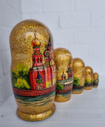 Матрешка "Виды города" 5 мест