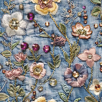 Деним и вышивка