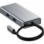 USB-Хаб Satechi Multiport (USB-C) (ST-UCGH) Подключение: встроенный кабель USB-C. Порты: USB-C (PD 96 Вт), 2 USB-A 3.2 Gen 1, HDMI (до 4K 60 Гц), Gigabit Ethernet