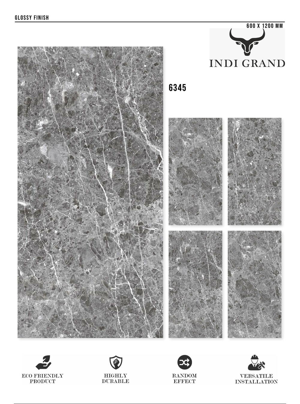 Керамогранит glossy №4 , 60х120, 6345