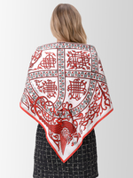 Платок «Русское сердце» 100% шелк