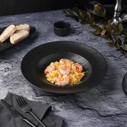 Тарелка глубокая 450 мл d 28,5 см h5 см для пасты/салата Black Raw Stellar P.L. Proff Cuisine [1]