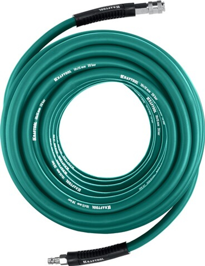 KRAFTOOL 10 м, 10 х 15 мм, 20 бар, воздушный шланг с поворотными фитингами рапид (06588-10)