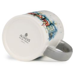 КРУЖКА AGNESS "С НОВЫМ ГОДОМ!" 11,5*8*9,5 СМ