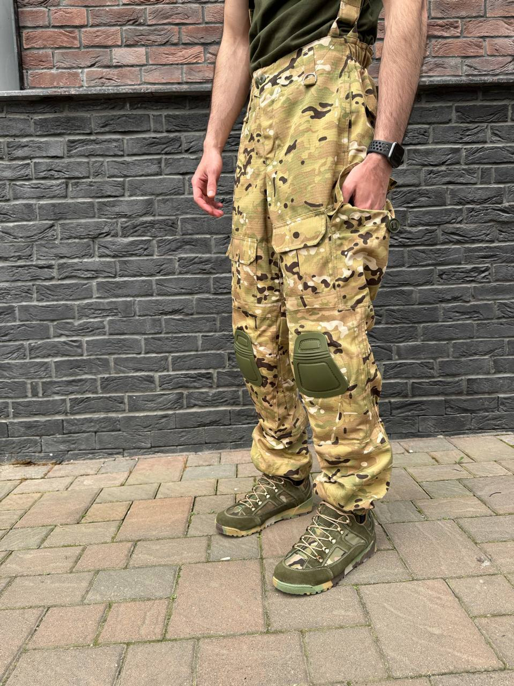 Тактический костюм горка с наколенниками и налокотниками лайт мультикам