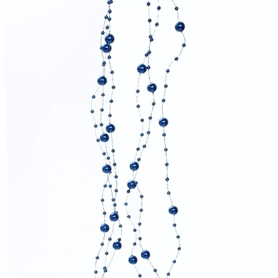 Бусы на ёлку 2м "Роса" d-7,5мм, Сапфир
