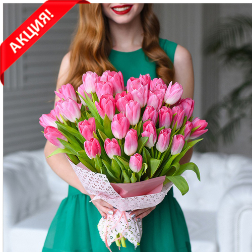 Купить Букет 51 розовый тюльпан
