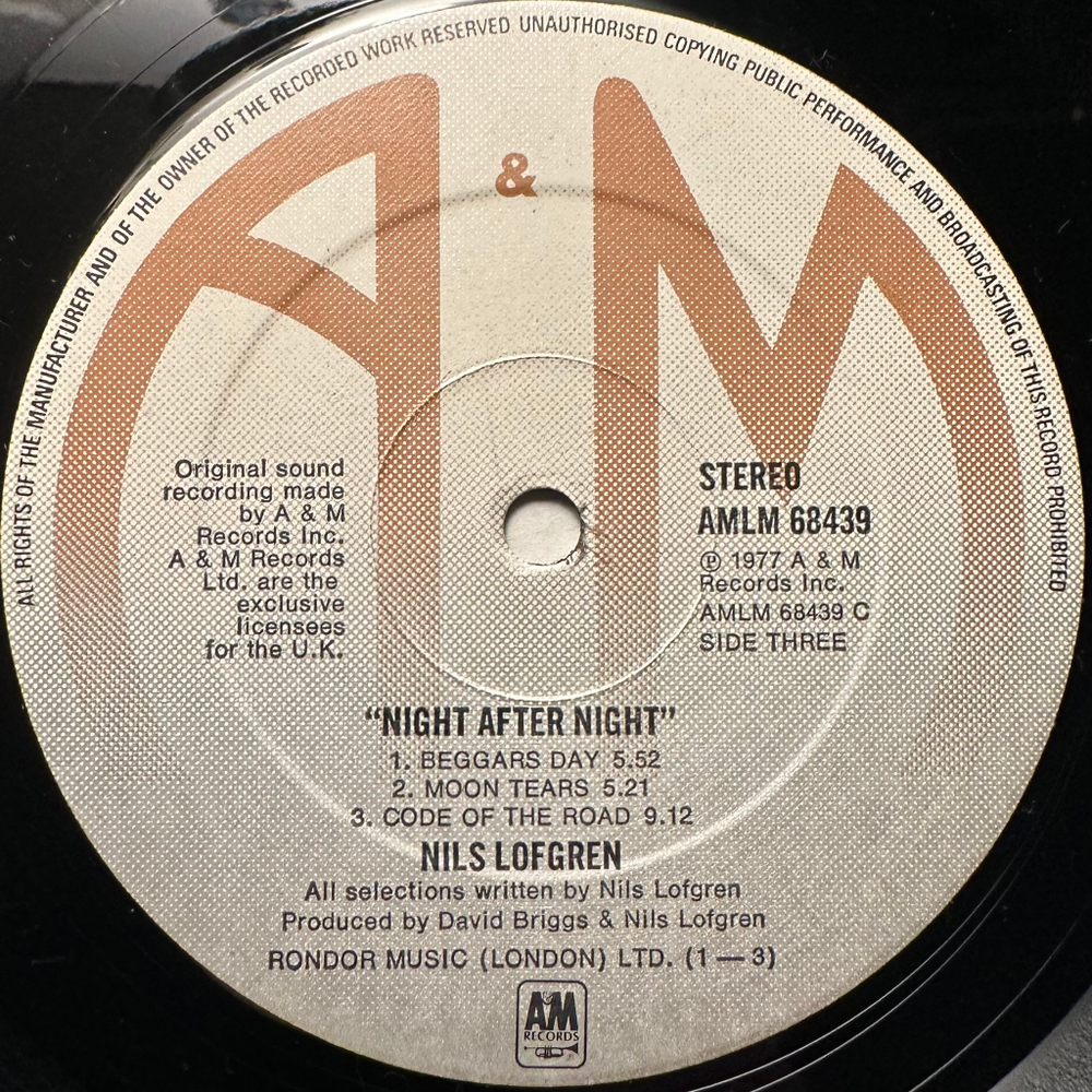 Nils Lofgren - Night After Night 2LP (Англия 1977г.)