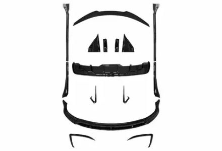 Обвес для Tesla Model S 2021+ Тесла С диффузор спойлер губа переднего бампера боковые юбки