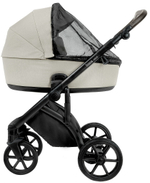 Детская коляска Roan Bass Next 2.0 3 в 1 с автокреслом Pituso Santiso Pro Black BSN/45/2 Marzipan/Black/руч.Cappuccino(2 места)