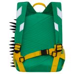 Рюкзак детский Grizzly, 22*28*10см, 1 отделение, 2 кармана, укрепленная спинка, зеленый