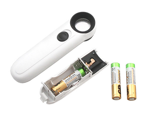 Лупа 6В-1В (диам.21мм, 20х, с LED подсветкой, в футляре)