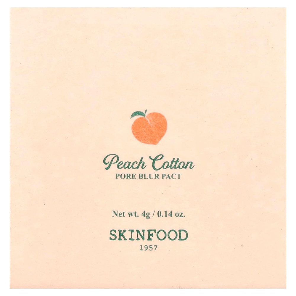 SKINFOOD, спрей для очищения пор с хлопком, с персиком, 4 г (0,14 унции)