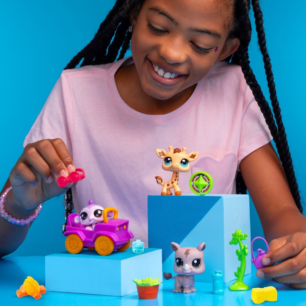 Littlest Pet Shop - Набор Сафари с тремя животными 3-PAK + аксессуары LPS00524 / артикул   LPS00524  / GTIN 885561005240