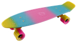 Скейт пенни-борд Tech Team Multicolor 22" розово-желтый