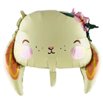 Шар Фольгированный Зайка Милая (Бежевый)