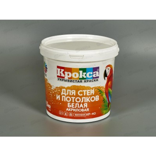 Краска в/э Крокса КР-40 акриловая для стен и потолоков 4,5л