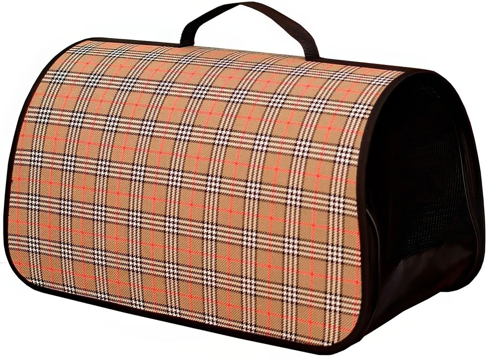Pet Сумка-переноска Майк для кошек и собак, клетчатая, 51x29x29 см