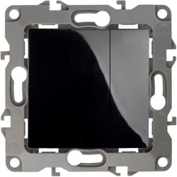 ЭРА 12-1107-06 Выключатель тройной, 10АХ-250В, IP20, 12, Чёрный