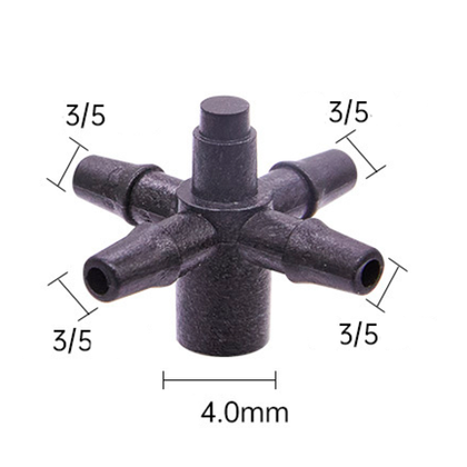 Разветвитель на 4 выхода для капельной трубки 3/5, 20 штук.