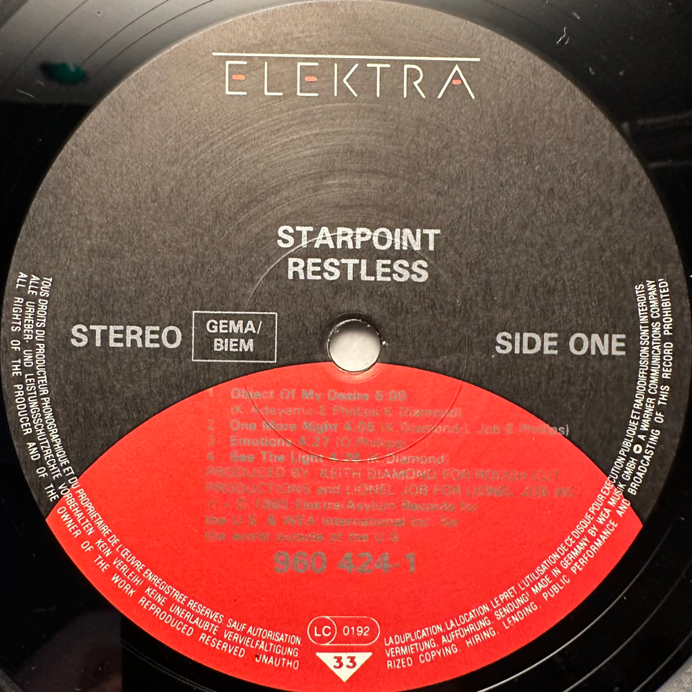 Starpoint - Restless (Германия 1985г.)