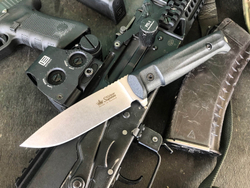 Тактический нож Sturm AUS-8 StoneWash Black G10