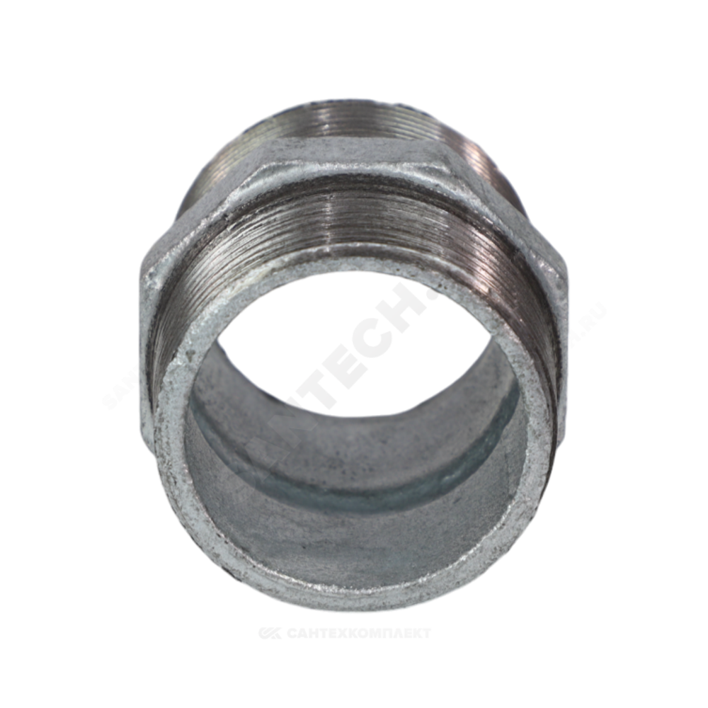 Ниппель прямой чугун оц Ду 15 (1/2") НР Fittex PLUS