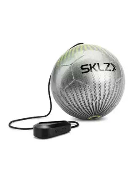 Мяч тренажер на резинке для отработки ударов серебряный SKLZ Star-Kick TOUCH TRAINER VOLT SILVER