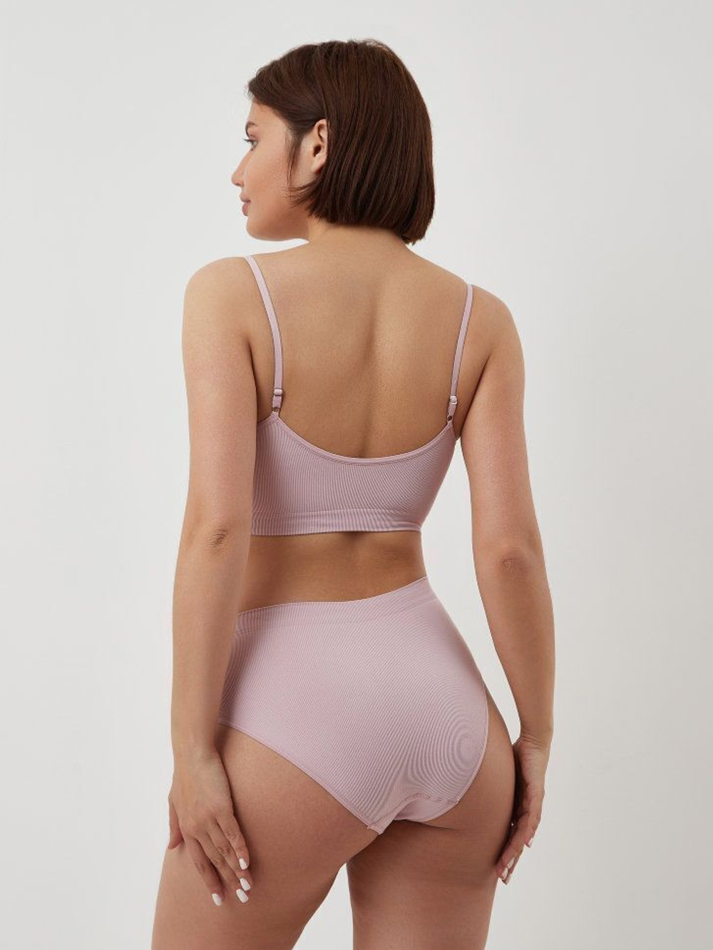 Эко-бюстгальтер в мелкий рубчик Eco-wear (Размер: S-M) (Цвет: желтый)