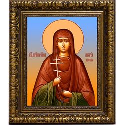 Мария Носова, послушница, преподобномученица. Икона на холсте.