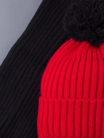 Шапка детская осенняя вязаная и снуд