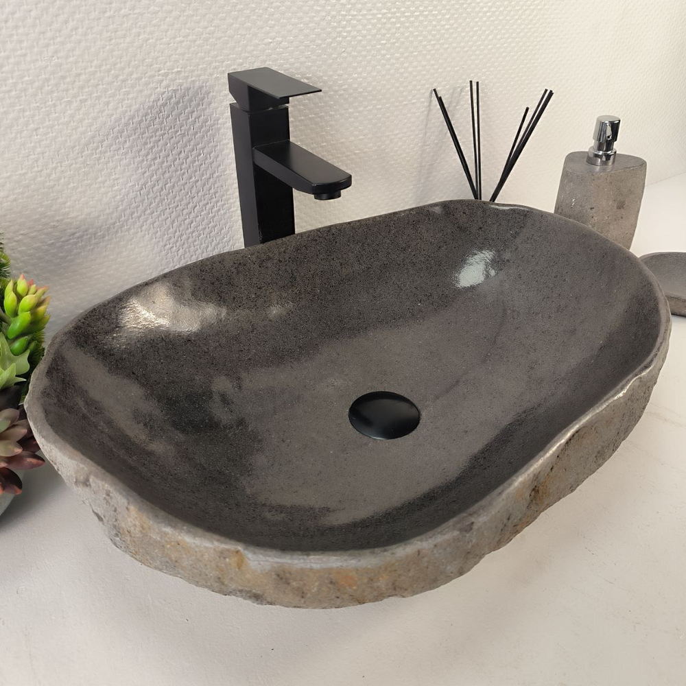 Раковина из речного камня RS-65239 57*40*14 0862