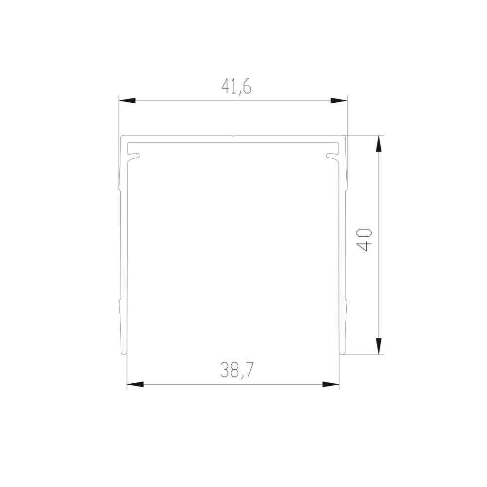 CТАНДАРТ Направляющая верхняя однополозная (5,40 м) белый глянец (RAL) (AS0107) Aristo