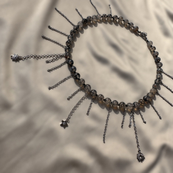 Колье «Лунные кружева» — агат «Вены Дракона»