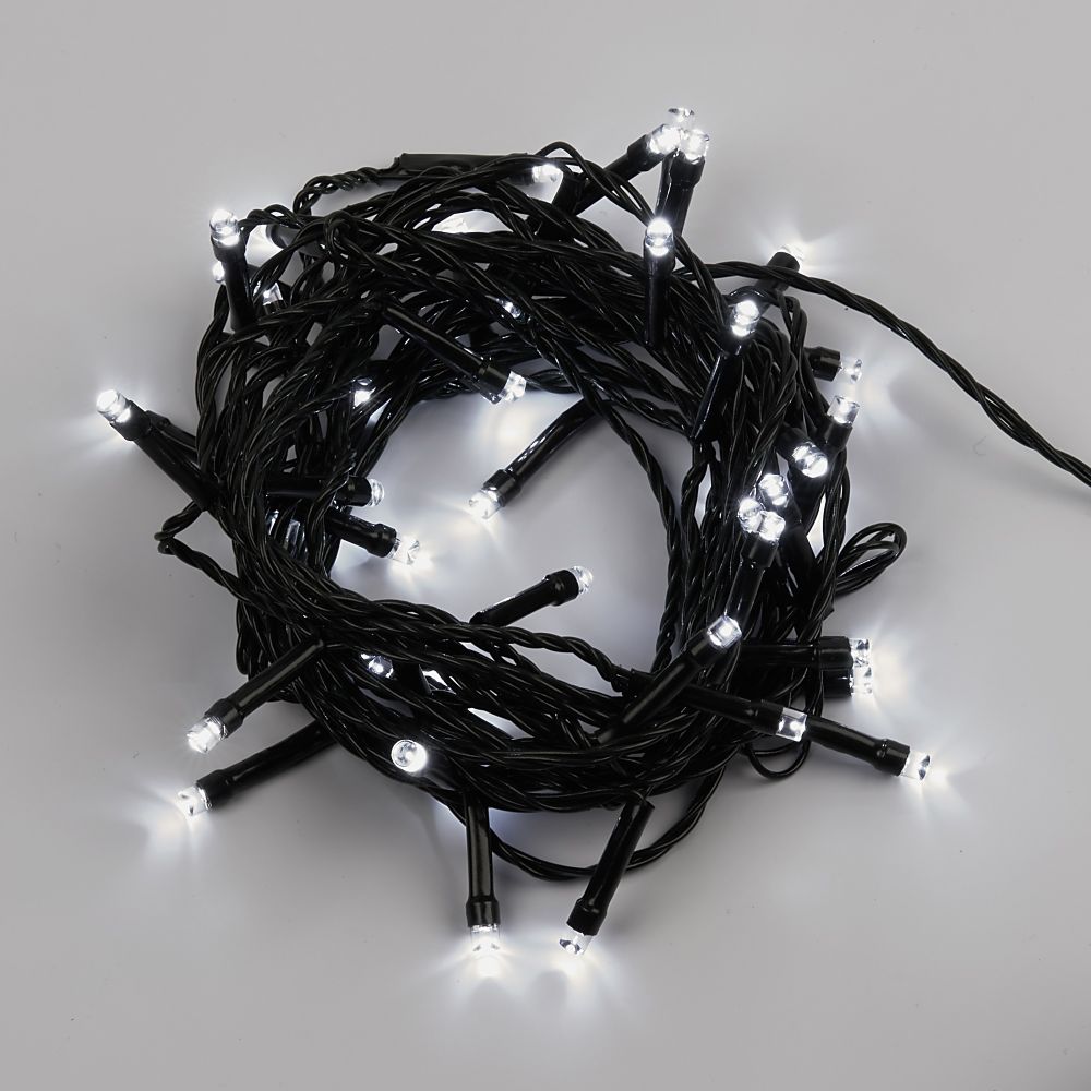 ULD-S0500-050-DGA WHITE IP20 Гирлянда светодиодная. 5м. 50 светодиодов. Белый свет. Провод зеленый. ТМ Uniel