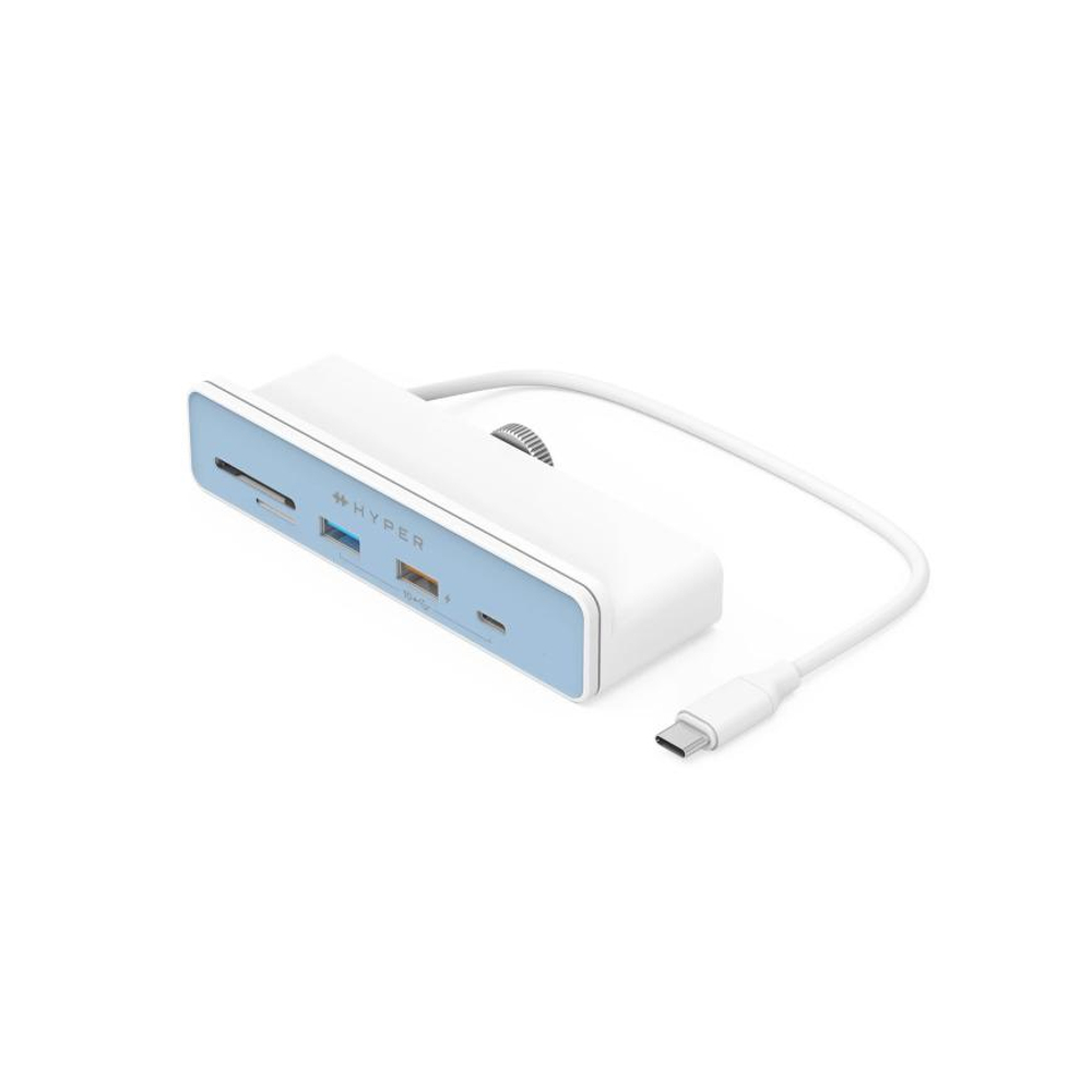 USB-Хаб HYPER HyperDrive (USB-C) для iMac 24" (2021 и новее) (HD34A8) Подключение: встроенный кабель USB-C. Порты: USB-C, 2 USB-A 3.2 Gen 1, microSD UHS-I, SD UHS-I, HDMI (до 4K 60 Гц)