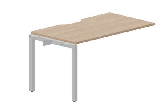 стол Polo 1380х780х750мм (с эргономичным вырезом) - приставной элемент